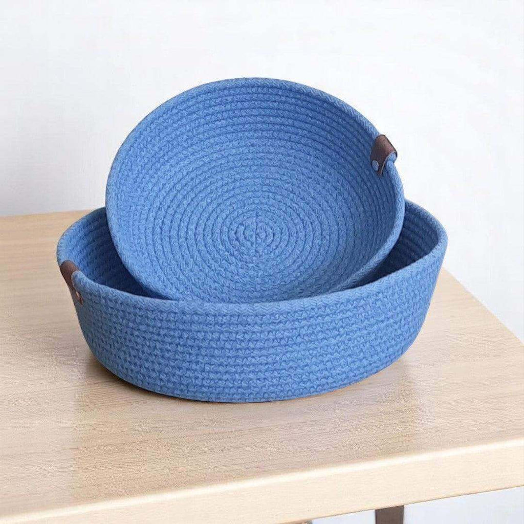 mandjes handgemaakt met Cafune gevlochten naaikoord - op de naaimachine met zigzagsteek