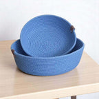 mandjes handgemaakt met Cafune gevlochten naaikoord - op de naaimachine met zigzagsteek