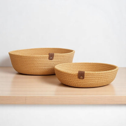 Mandjes – Oker | Set van 2