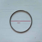 Metalen Tas Handvatten Rond Metaal Zwart 12cm - Hobbygaren
