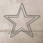 Metalen Hobby Ster Zwart 40cm - Hobbygaren