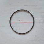 Metalen Tas Handvatten Rond Metaal Zwart 15cm - Hobbygaren