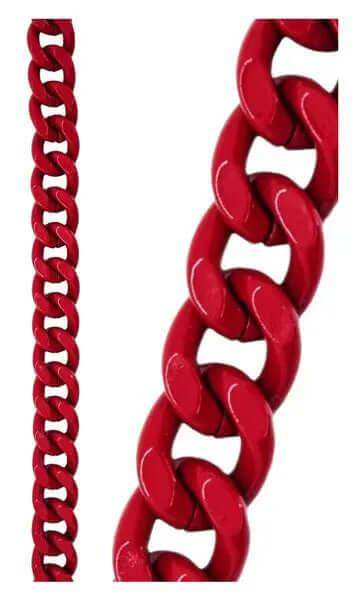 Metalen Tas Ketting - Rood - Hobbygaren