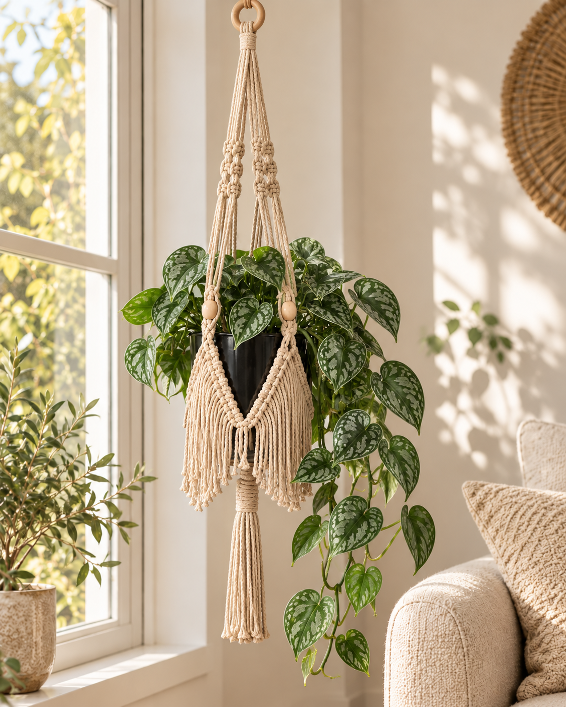 DIY Macramé Pakket Plantenhanger Fringe | Boho Wanddecoratie
