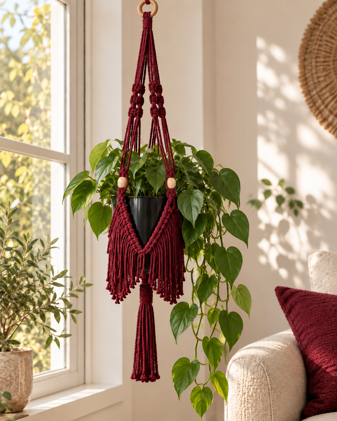 DIY Macramé Pakket Plantenhanger Fringe | Boho Wanddecoratie