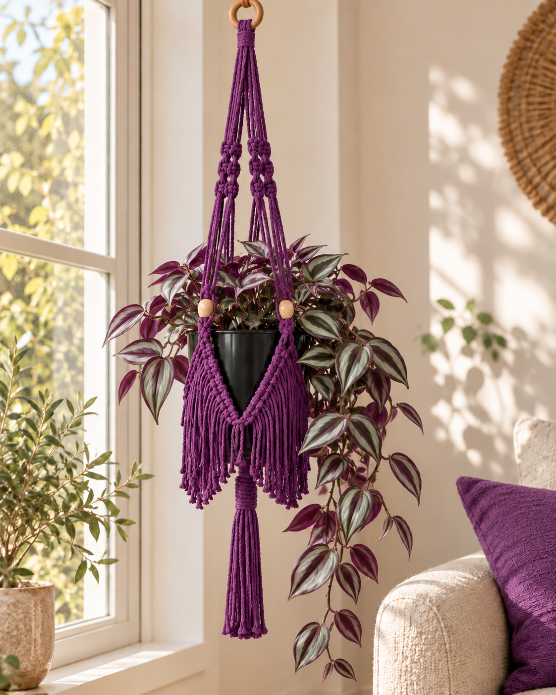 DIY Macramé Pakket Plantenhanger Fringe | Boho Wanddecoratie