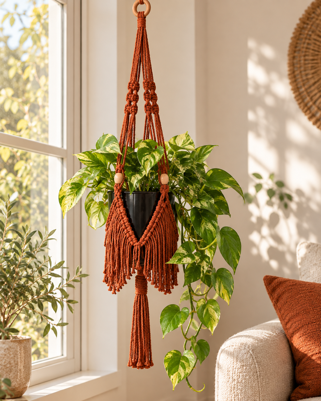 DIY Macramé Pakket Plantenhanger Fringe | Boho Wanddecoratie