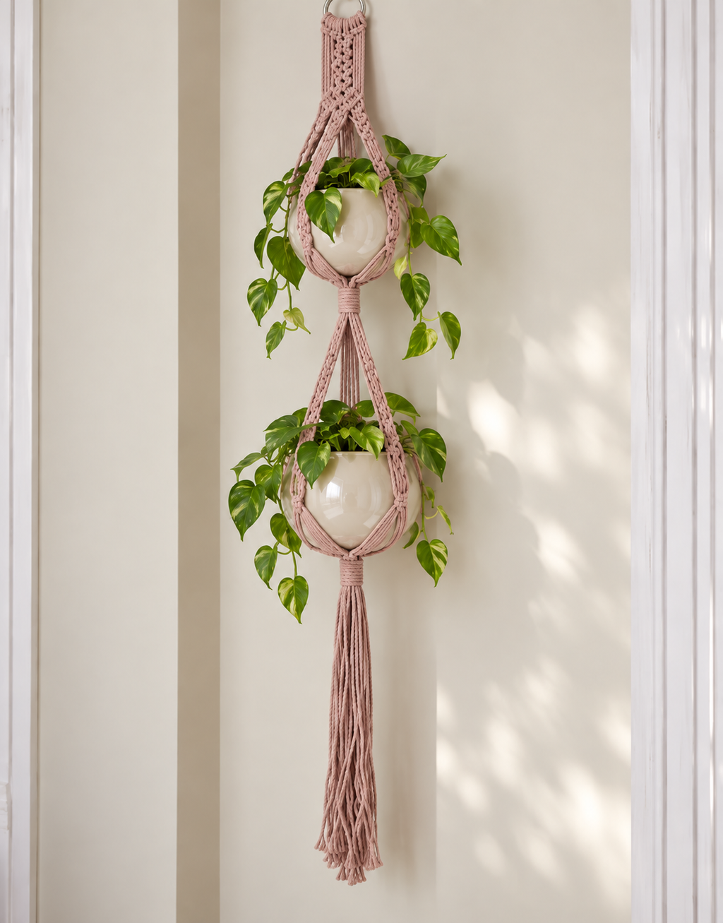 Macrame Pakket Plantenhanger  - 2 potten
