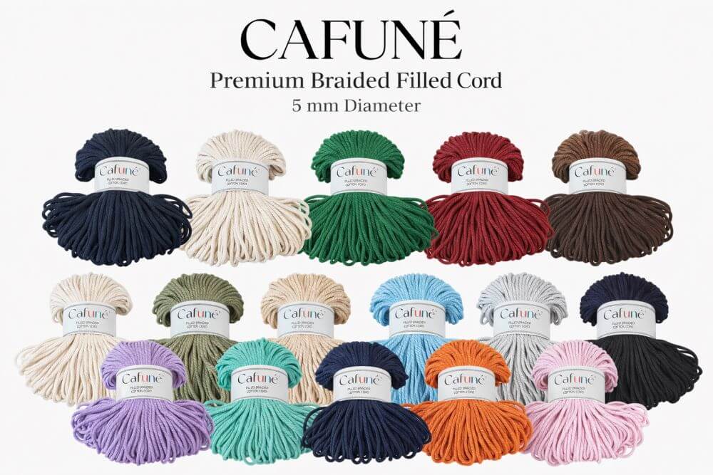 Macramé Koord 5mm – 100m Gevlochten met Kern | Cafuné
