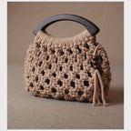 DIY Macramé Tas Pakket – incl. Video & Houten Handvatten