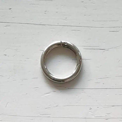 Ronde Karabijnhaak-35 mm-Zilver - Hobbygaren