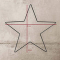 Metalen Hobby Ster Zwart 30cm - Hobbygaren