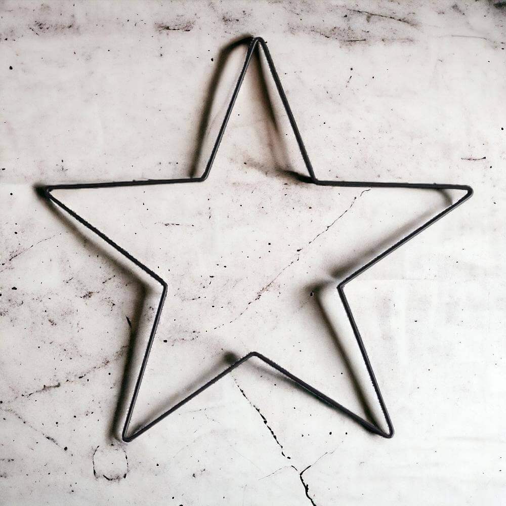 Metalen Hobby Ster Zwart 40cm - Hobbygaren
