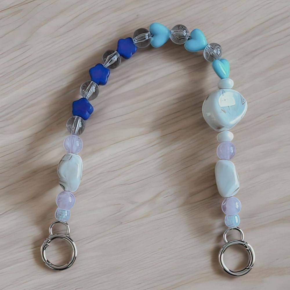 Tas Hengsel van Acryl Kralen Blue Heart - Hobbygaren