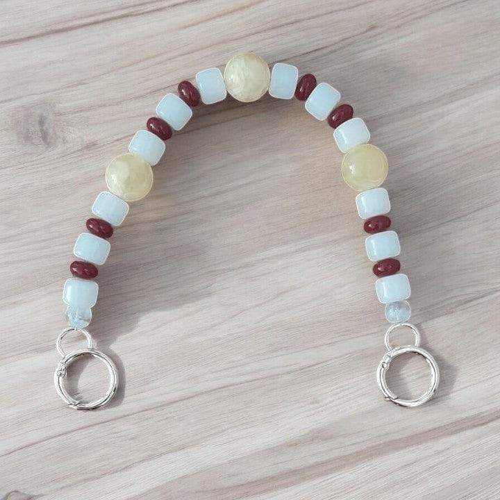 Tas Hengsel van Acryl Kralen geel rood wit van hobbygaren