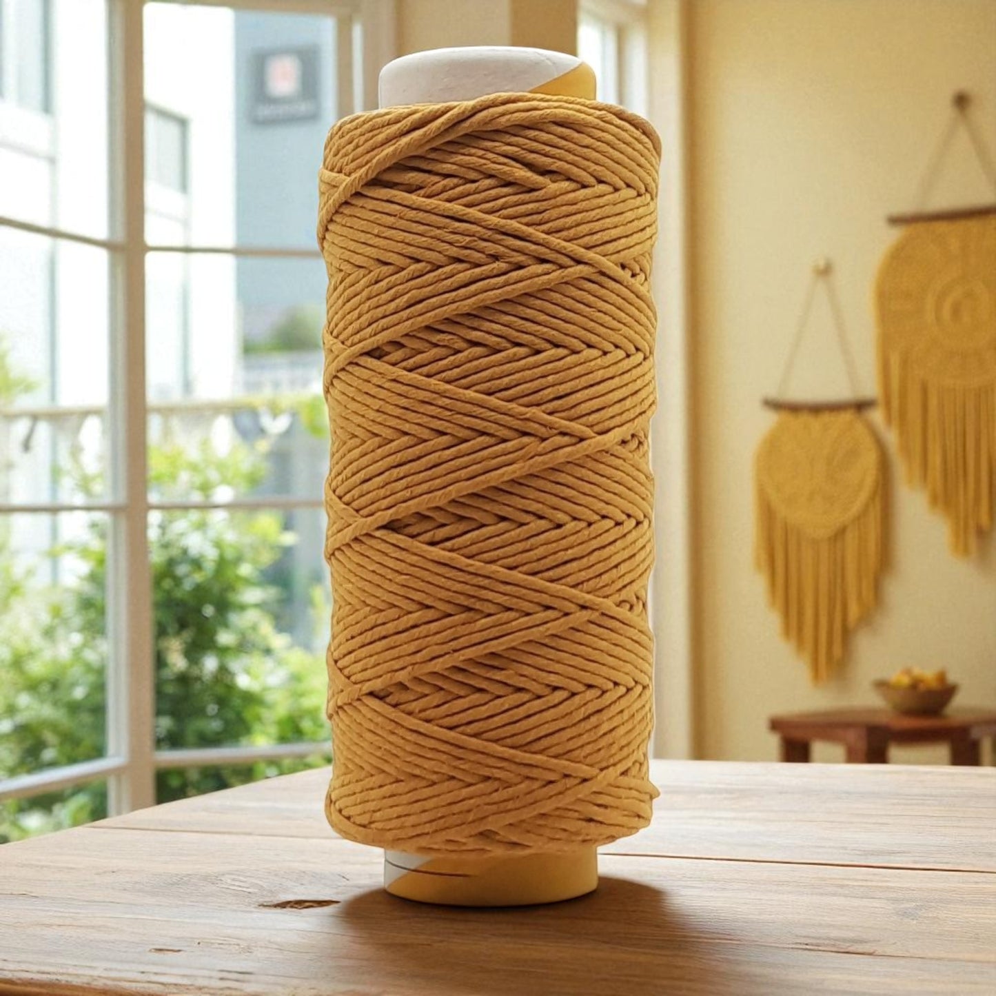 Macrame Garen XXL 5mm Oker