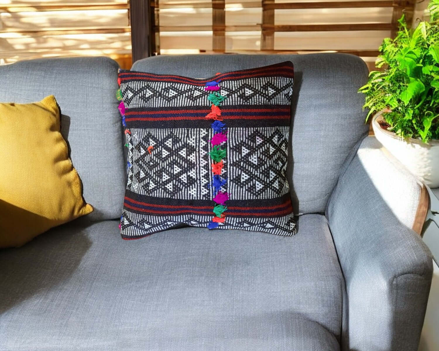 Vintage kelim kussenhoes 40x40, Authentiek