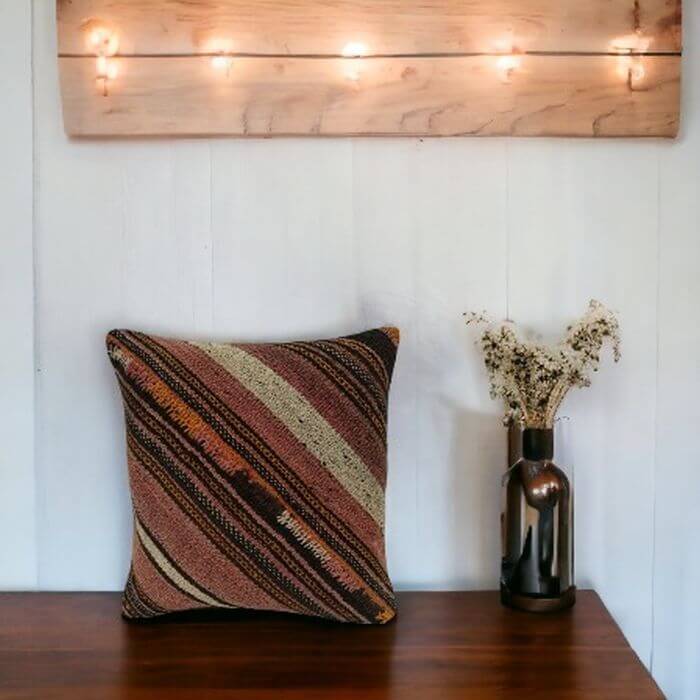 Vintage kelim kussenhoes 40x40, Authentiek