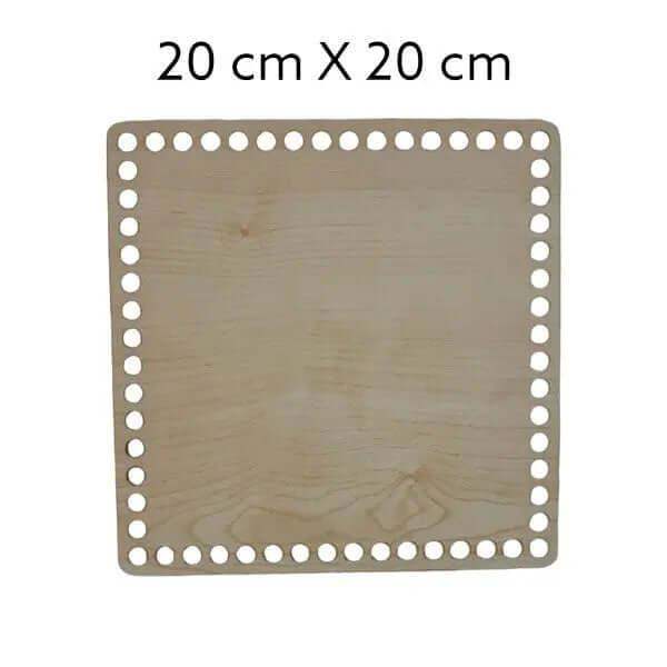 Houten Bodem-Vierkant-Naturel-20cmx20cm - Hobbygaren