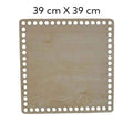 Houten Bodem-Vierkant-Naturel-39cmx39cm - Hobbygaren