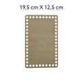 Houten Bodem-Rechthoek-Naturel-19,5cmx12,5cm - Hobbygaren
