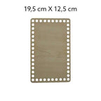 Houten Bodem-Rechthoek-Naturel-19,5cmx12,5cm - Hobbygaren