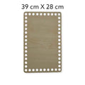 Houten Bodem-Rechthoek-Naturel-39cmx28cm - Hobbygaren