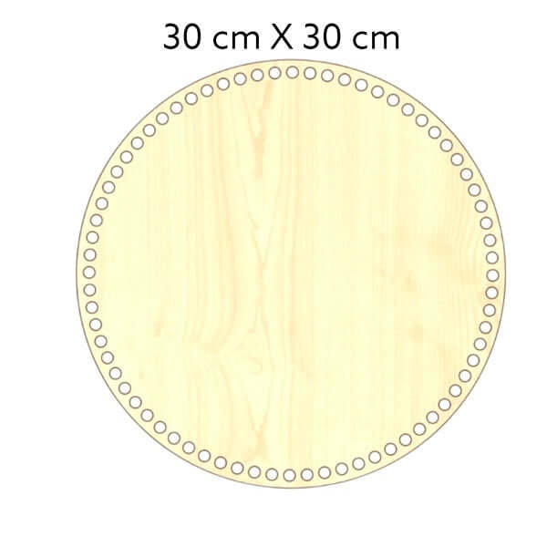 Blank houten MDF bodem 30cm – voor manden, tassen en dienbladen. Hobbygaren.nl