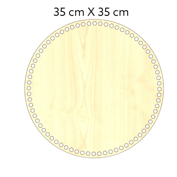 Blank houten MDF bodem 35cm – voor manden, tassen en dienbladen. Hobbygaren.nl