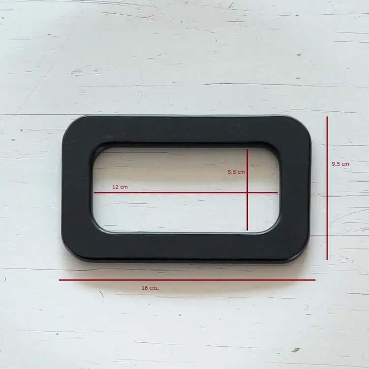 Houten Tashengsels- Rechthoek-Zwart - Hobbygaren