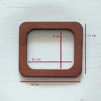 Houten Tashengsels- Vierkant-Bruin - Hobbygaren