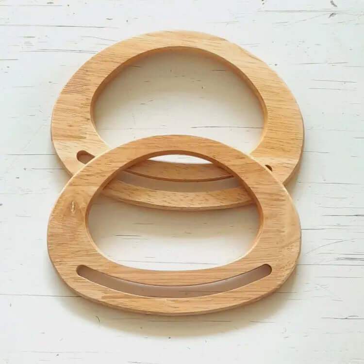 Houten Tashengsels- Ovaal-Naturel - Hobbygaren